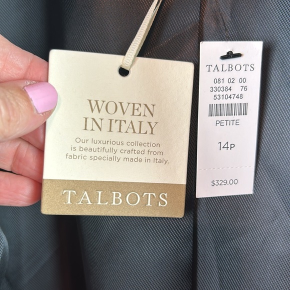 NWT New Talbots Italian Wool Black Lady Coat 14P petite $329RTL - Picture 9 of 10